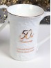 Porcelain 50th Anniversary Mugs With Gift Box